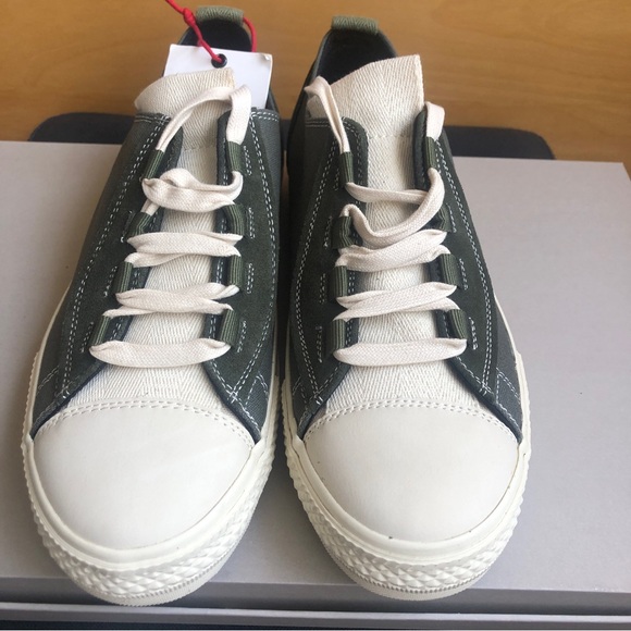 Khaki green sneakers. - Picture 6 of 7